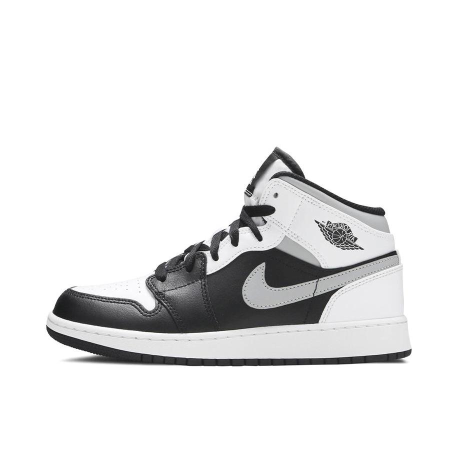 推荐商品：Air Jordan 1 板鞋 运动休闲鞋 复古潮流支撑合成革 White Shadow GS/中帮/小熊猫/白影子