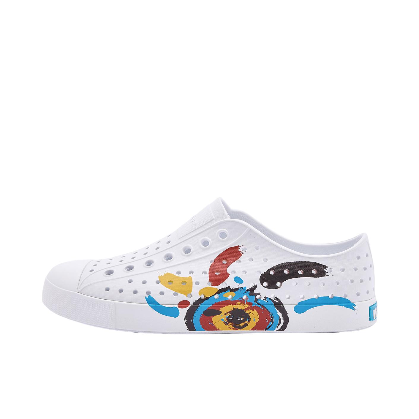 推荐商品：native shoes 抽象梦境系列 多巴胺 轻便 防水 防滑 凉鞋 11100102-2087 白色 