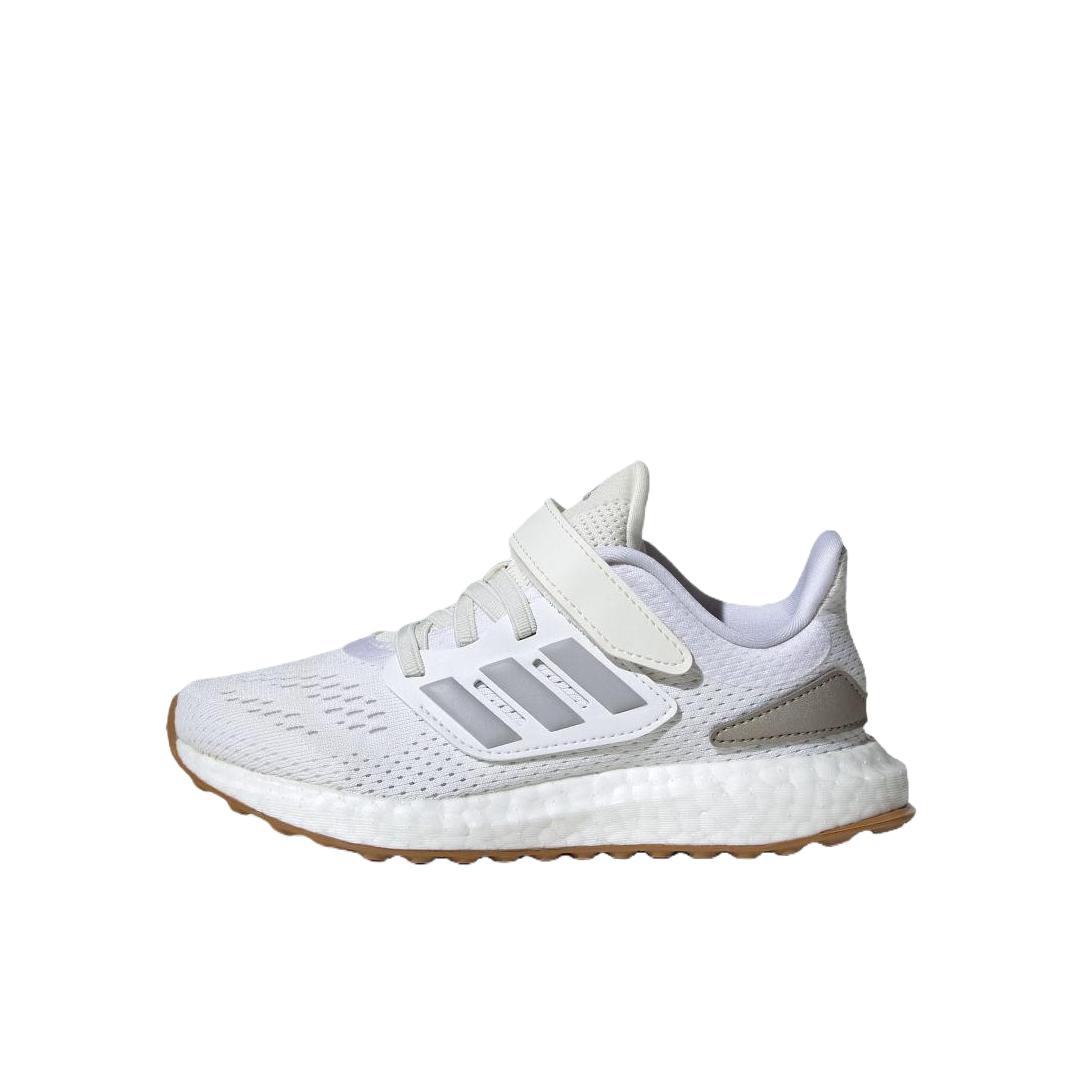 推荐商品：adidas  Pureboost 22  舒适百搭 防滑耐磨 网面透气 减震轻便  跑鞋 运动鞋 儿童 小童/白色/荣耀灰/一号黑