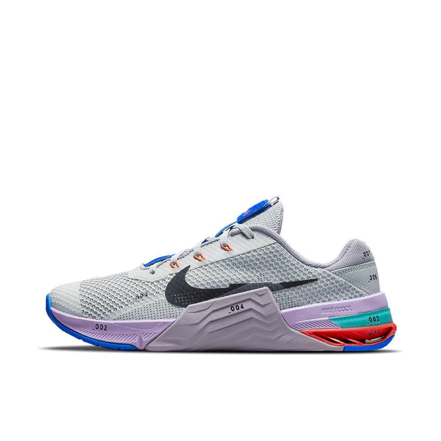 推荐商品：Nike Metcon 7 减震回弹 轻便透气 稳定支撑 防滑耐磨 包裹性 舒适百搭 运动休闲 综合 训练鞋 灰色/紫色/蓝色