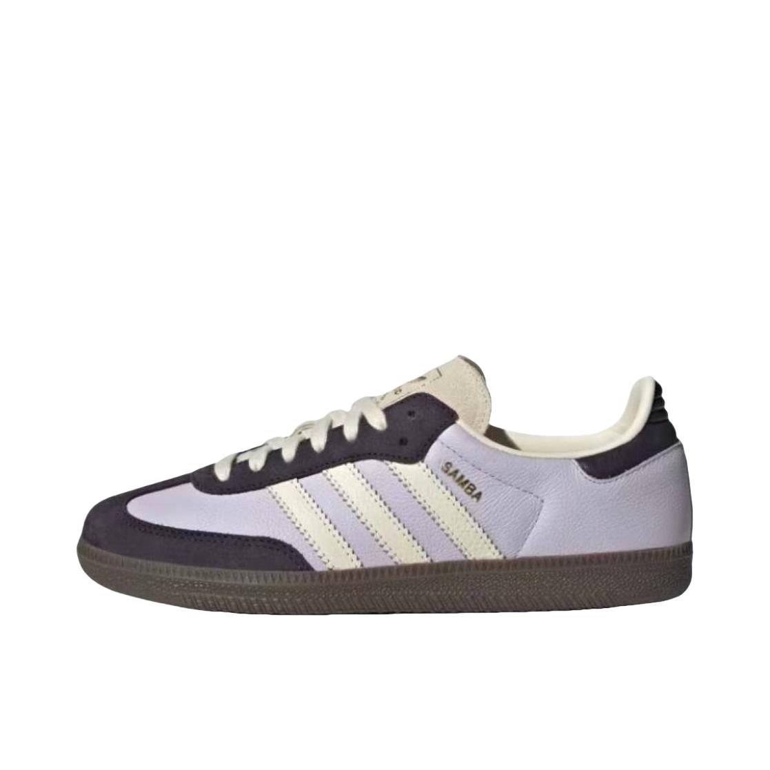 推荐商品：adidas Originals Samba OG T头鞋 板鞋 经典复古舒适百搭耐磨合成革圆头薄底贴合 银色黎明/奶油白/极光黑 