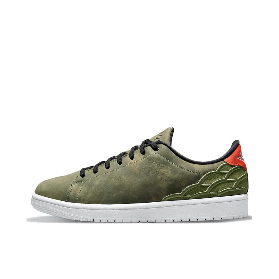 推荐商品：Air Jordan 1 Centre Court 复古 防滑耐磨 减震回弹 轻便透气 板鞋 橄榄绿