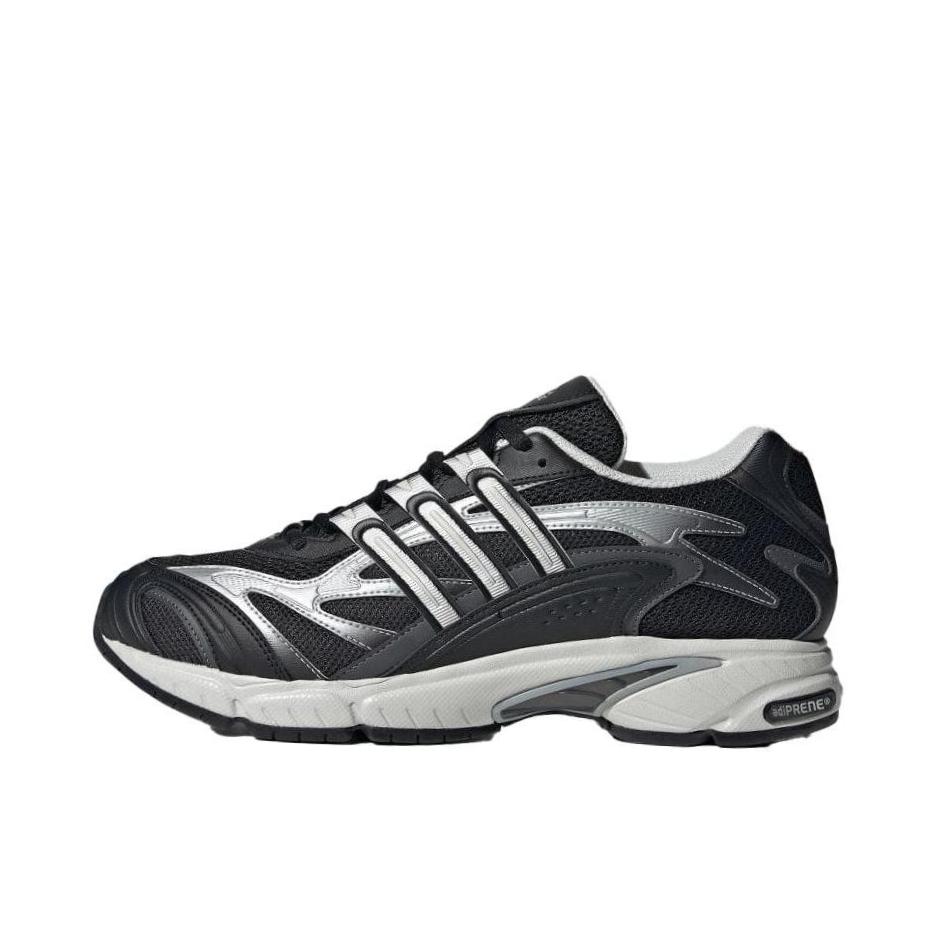 推荐商品：adidas Temper Run 2.0 运动休闲鞋 防滑耐磨网面透气减震轻质千禧风 黑色/灰色