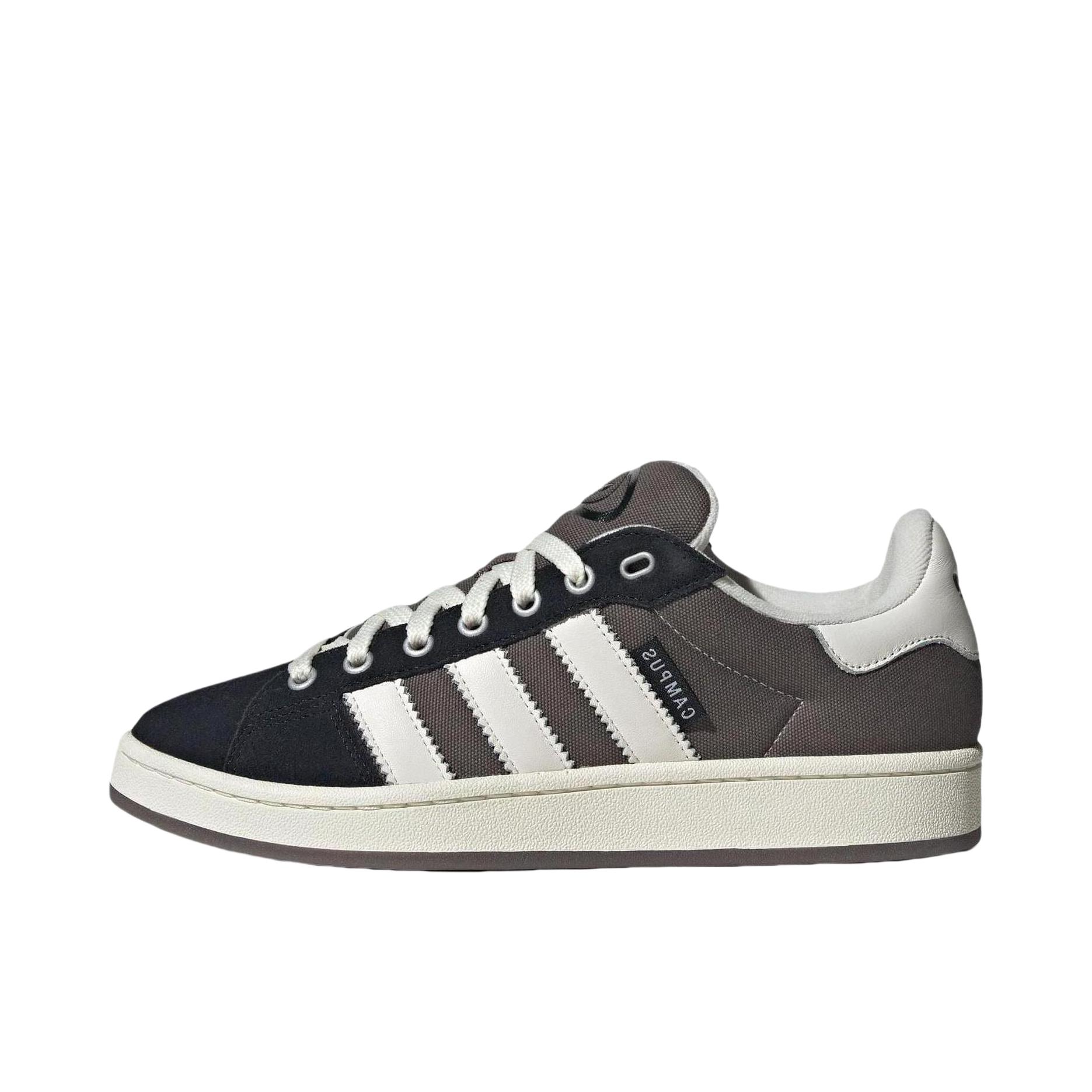 推荐商品：adidas Originals Campus 00s 板鞋 面包鞋 复古缓震透气轻便薄底贴合耐穿圆头包裹性平跟支撑 灰色/黑色/白色