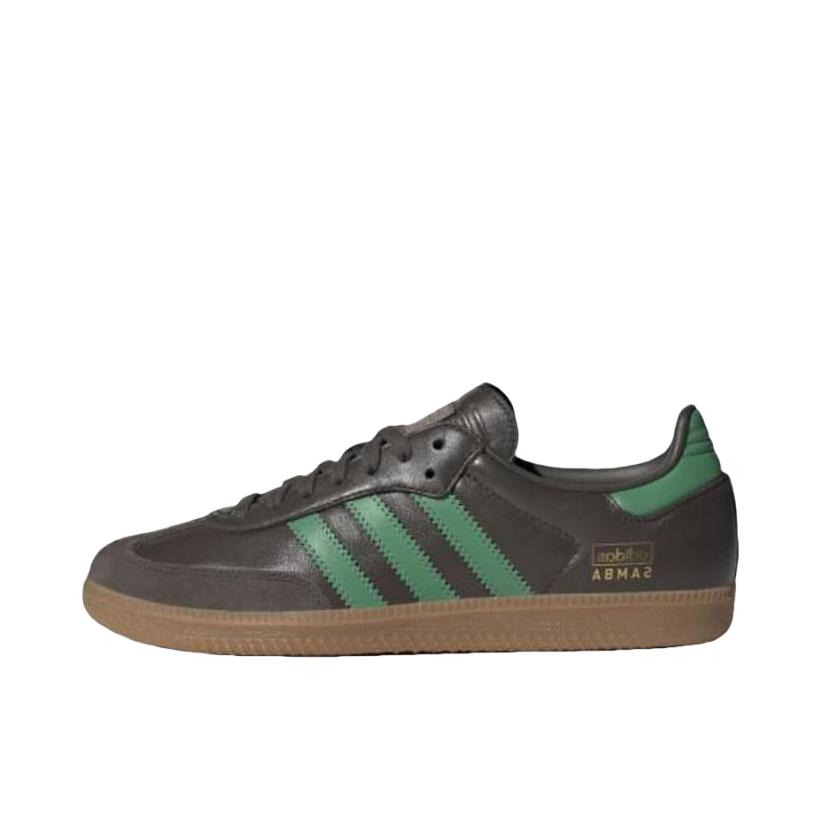 推荐商品：adidas Originals Samba OG T头鞋 板鞋 经典复古舒适百搭耐磨合成革圆头薄底贴合 黑色/深绿