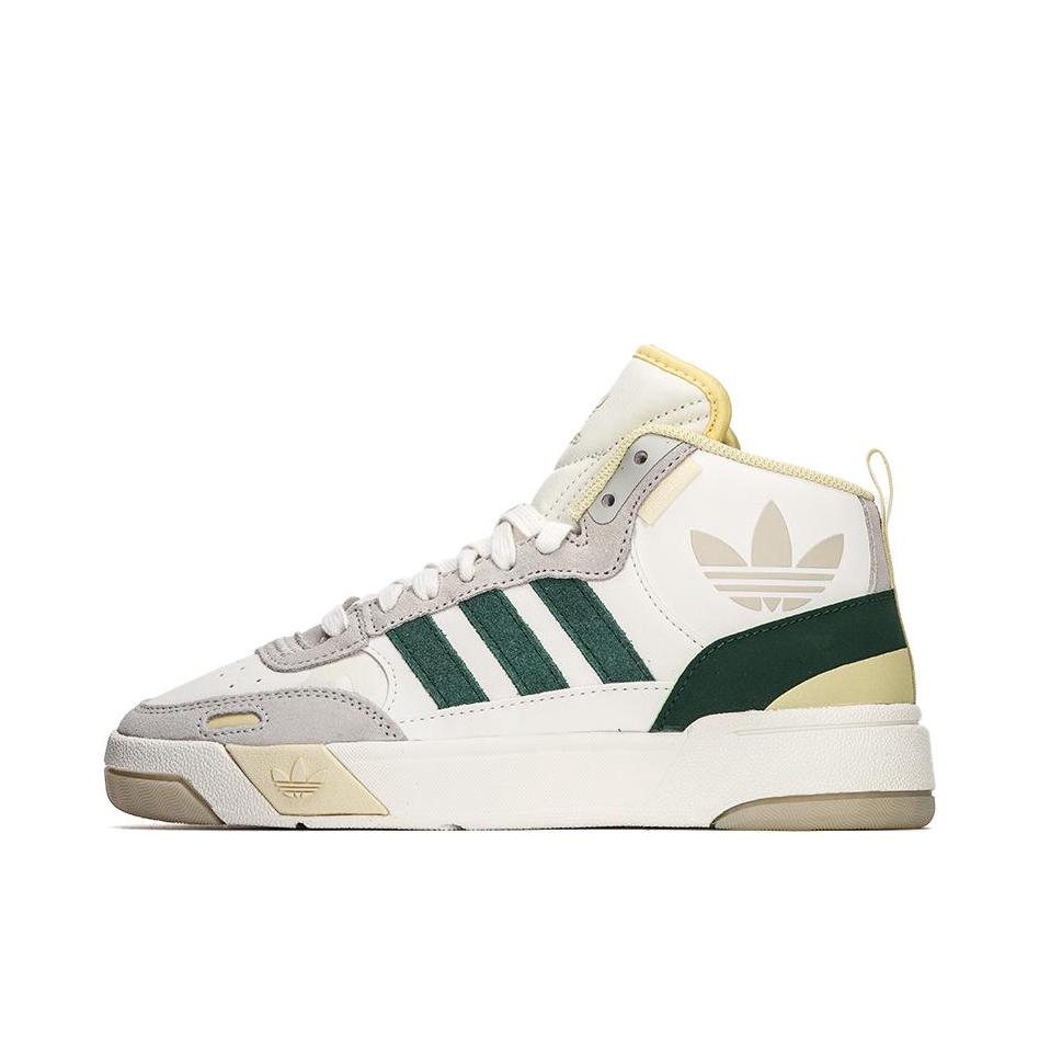 推荐商品：adidas Originals Post Up 板鞋 复古休闲防滑耐磨轻便篮球风圆头 白色/黄色/绿色