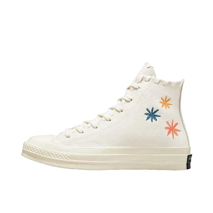 推荐商品：Converse/匡威 1970s 帆布鞋 圆头防滑经典复古轻便时尚拼接百搭 米白色/花朵