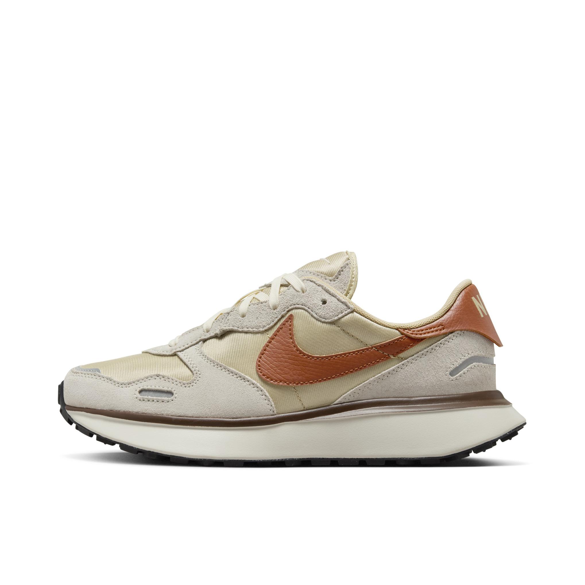 推荐商品：Nike Phoenix Waffle 运动休闲鞋 舒适缓震防滑耐磨轻便透气复古百搭圆头 团队金/暗赤褐/椰奶色