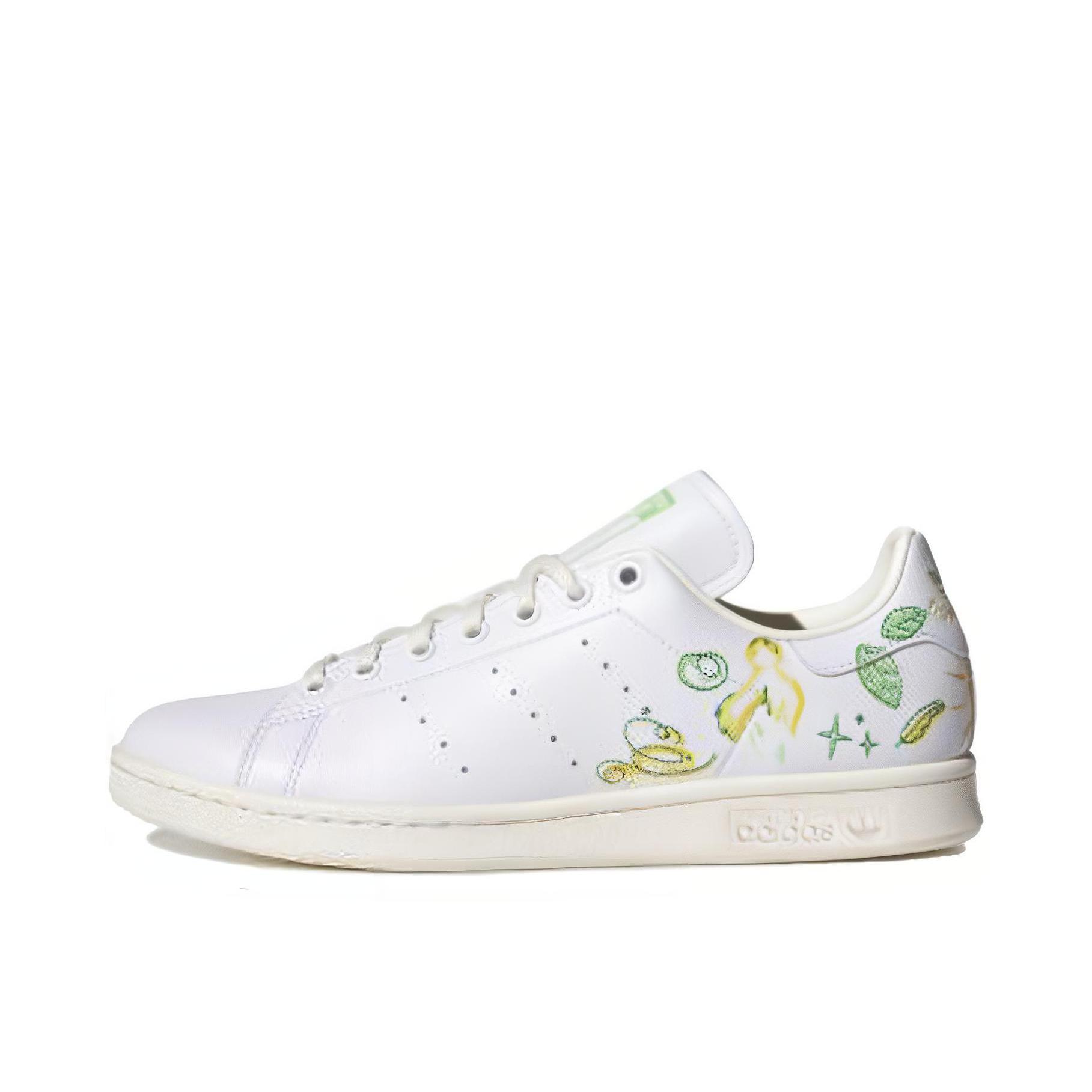 推荐商品：adidas Originals Stan Smith 板鞋 减震透气轻便低帮包裹性 绿色/白色/黄色