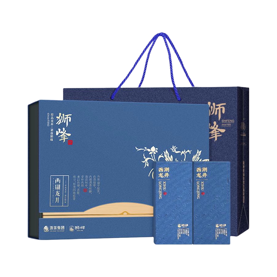 推荐商品：狮峰 特级 西湖龙井青花果国韵 礼盒 明前