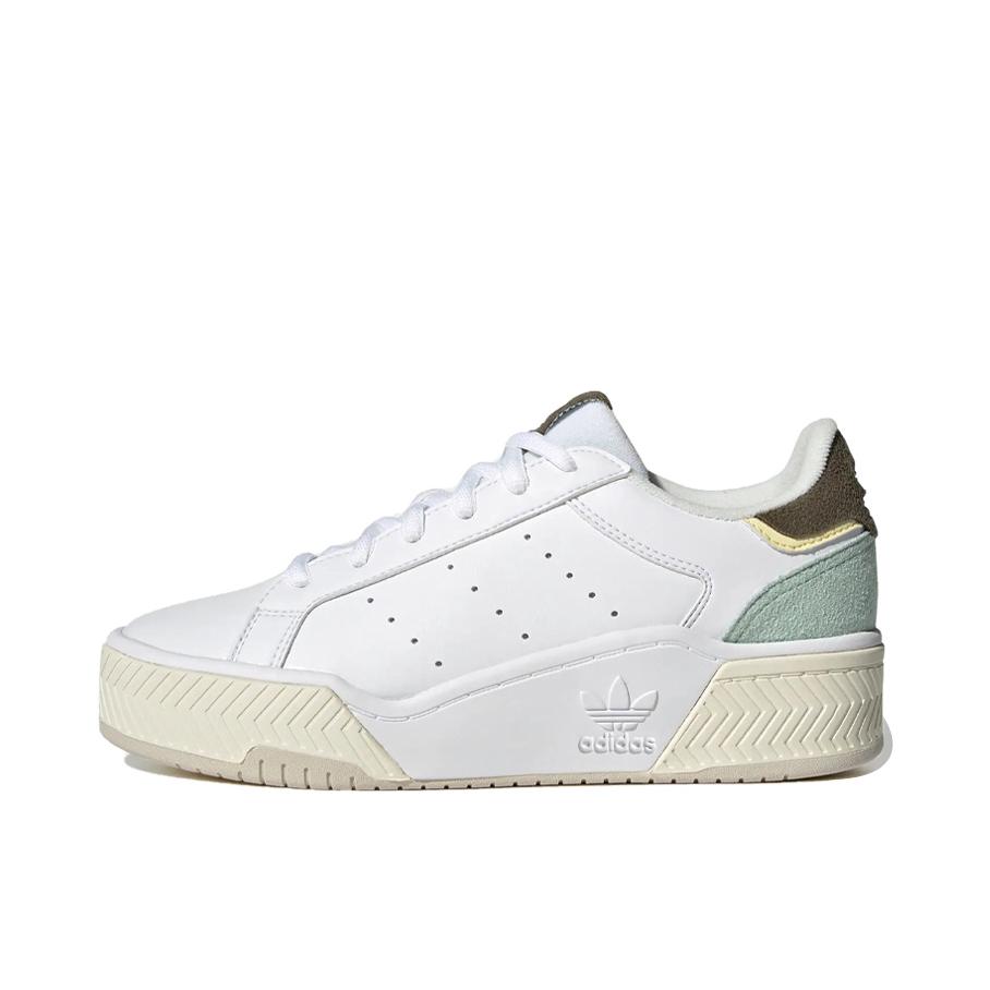 推荐商品：adidas Originals Court Tourino 板鞋 防滑耐磨轻便透气减震 白色/墨绿/浅绿