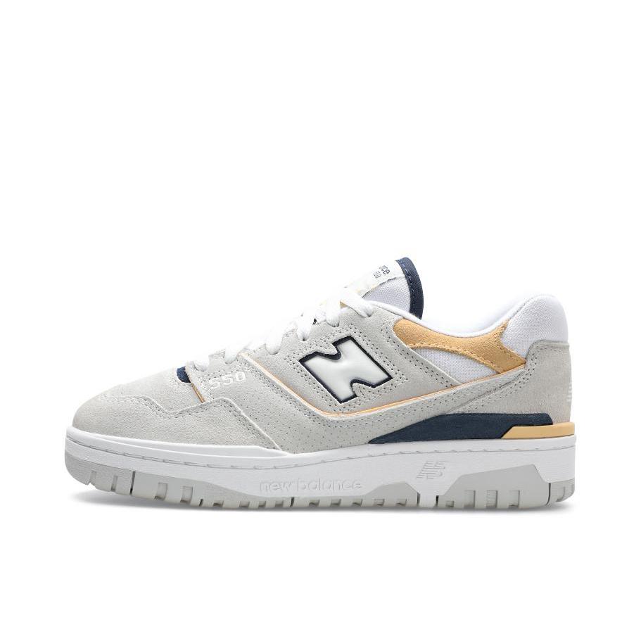 推荐商品：New Balance 550 复古 舒适 百搭 减震透气 防滑耐磨 潮流 运动休闲鞋 白色/黄色/蓝色
