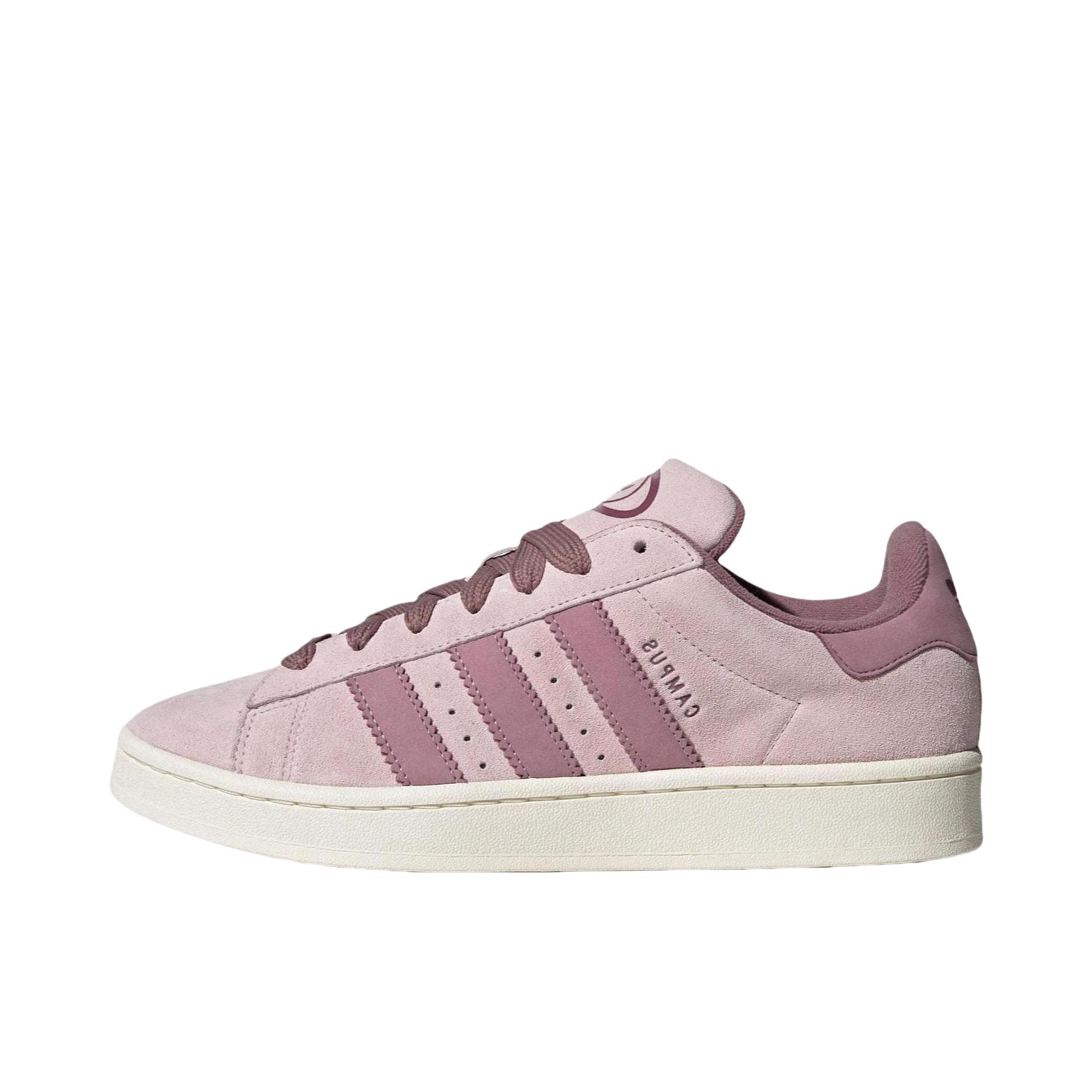 推荐商品：adidas Originals Campus 00s 板鞋 面包鞋 复古缓震透气轻便薄底贴合耐穿圆头包裹性平跟支撑 女款/粉色