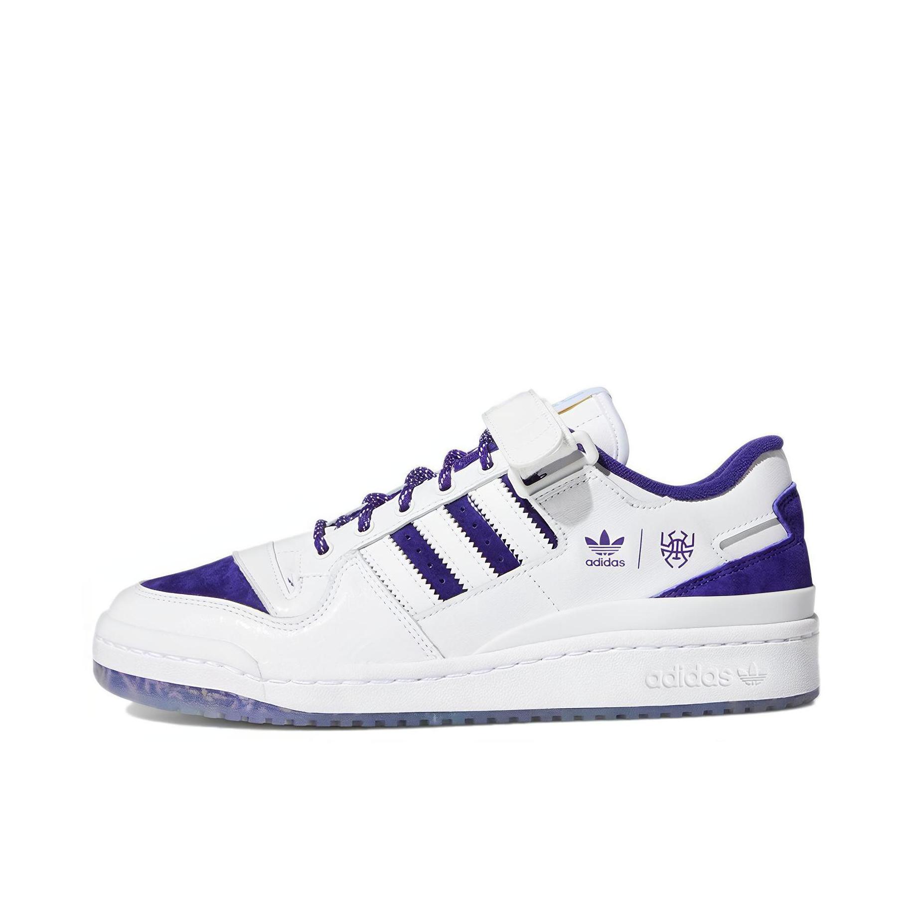 推荐商品：adidas Originals Forum 板鞋 轻便复古防滑时尚魔术贴篮球风薄底包裹性 DONOVAN MITCHELL联名/白色/深紫