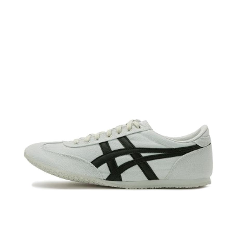 推荐商品：Onitsuka Tiger 鬼冢虎 Machu Race 运动休闲鞋 时尚百搭复古轻便生活合成革织物减震防滑耐磨低帮 灰黑