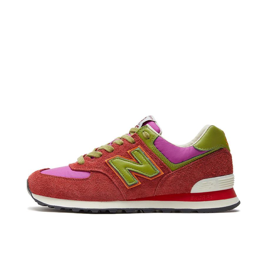 推荐商品：New Balance 574 运动休闲鞋 阿甘鞋 经典复古防滑耐磨缓震舒适透气时尚百搭轻便 Stray Rats联名/粘土红/绿色/玫红