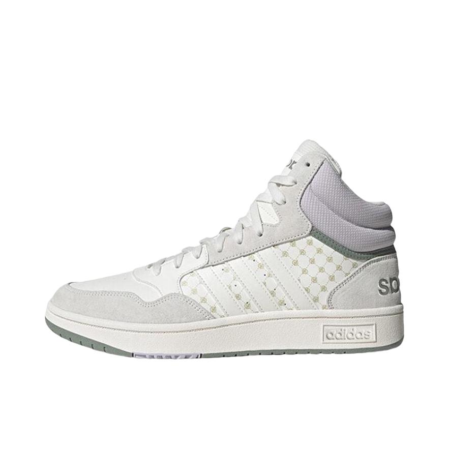 推荐商品：adidas Neo Hoops 3.0 板鞋 防滑耐磨舒适轻便复古百搭时尚 白色/浅灰/浅紫