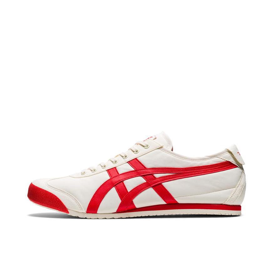 推荐商品：Onitsuka Tiger Mexico 66 德训鞋 运动休闲鞋 复古轻便透气舒适百搭防滑 米白/红色