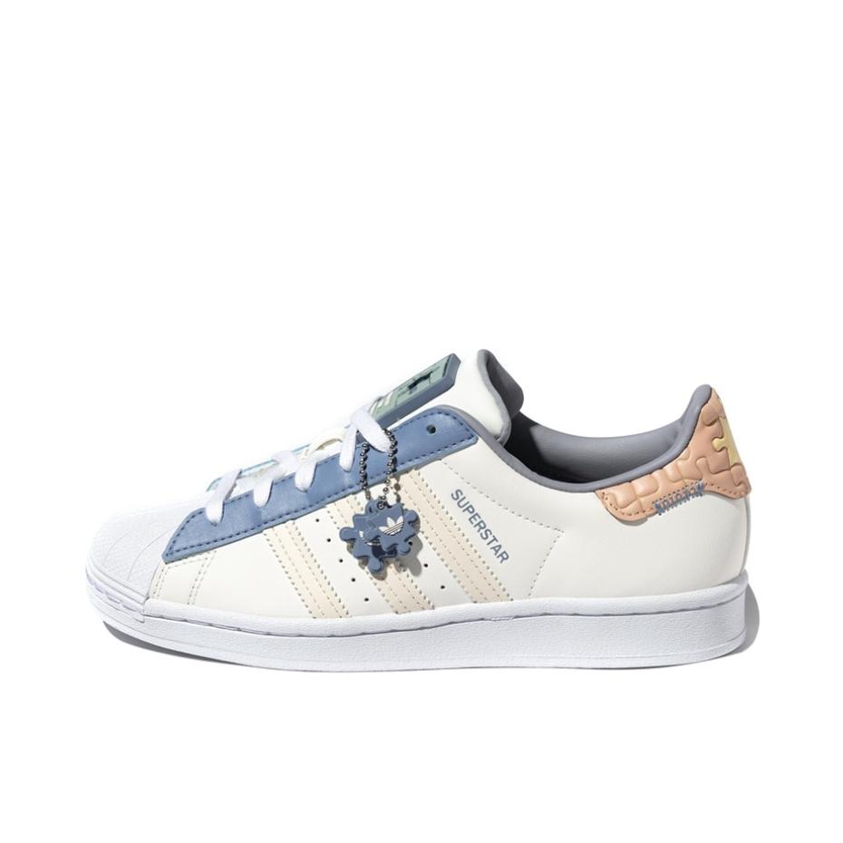 推荐商品：【宋雨琦同款】 adidas Originals Superstar 板鞋 轻便贝壳头薄底舒适百搭耐磨复古 白色/肉粉/蓝色/白蓝粉