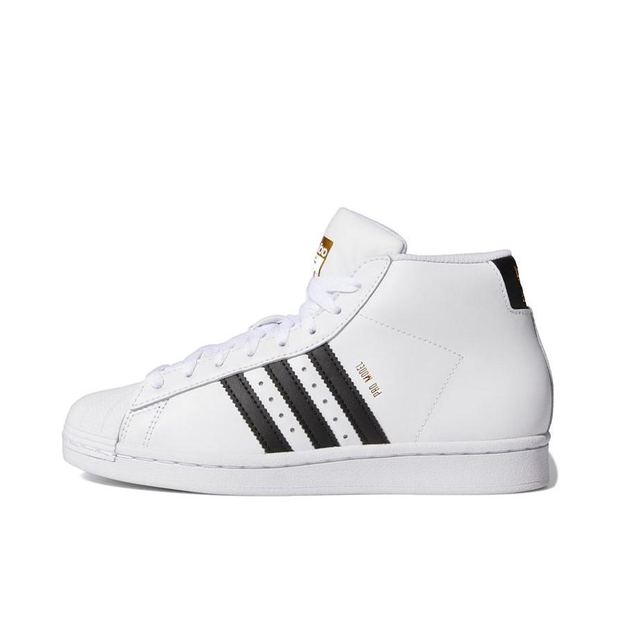 推荐商品：adidas Originals Pro Model 板鞋 时尚百搭休闲舒适透气防滑耐磨复古运动 White Black Gold 白黑/金标