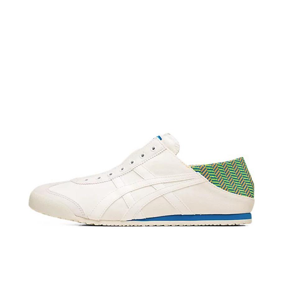 推荐商品：Onitsuka Tiger/鬼塚虎 Mexico 66 Slip-on 懒人鞋 德训鞋 运动休闲鞋 复古轻便透气一脚蹬舒适百搭 白色/绿色/蓝色