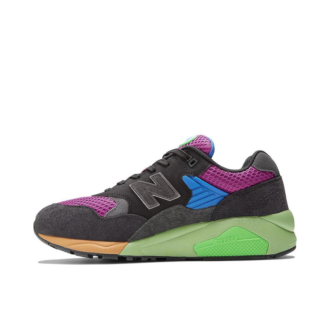 推荐商品：New Balance 580 潮流复古 减震防滑 轻便透气 耐磨 舒适 织物 低帮百搭 运动休闲鞋 灰色/粉色/蓝色