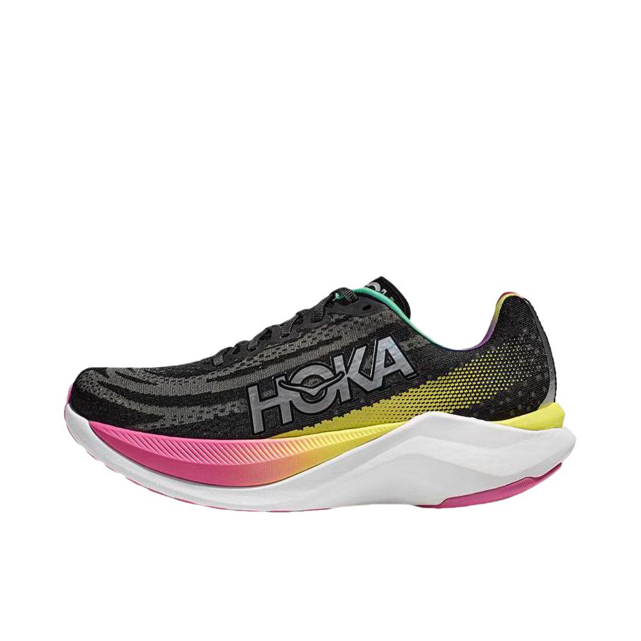 推荐商品：HOKA ONE ONE Mach X 马赫 舒适轻便 防滑耐磨 缓震回弹 马拉松 竞训 网布 跑鞋 黑色/银色/粉色