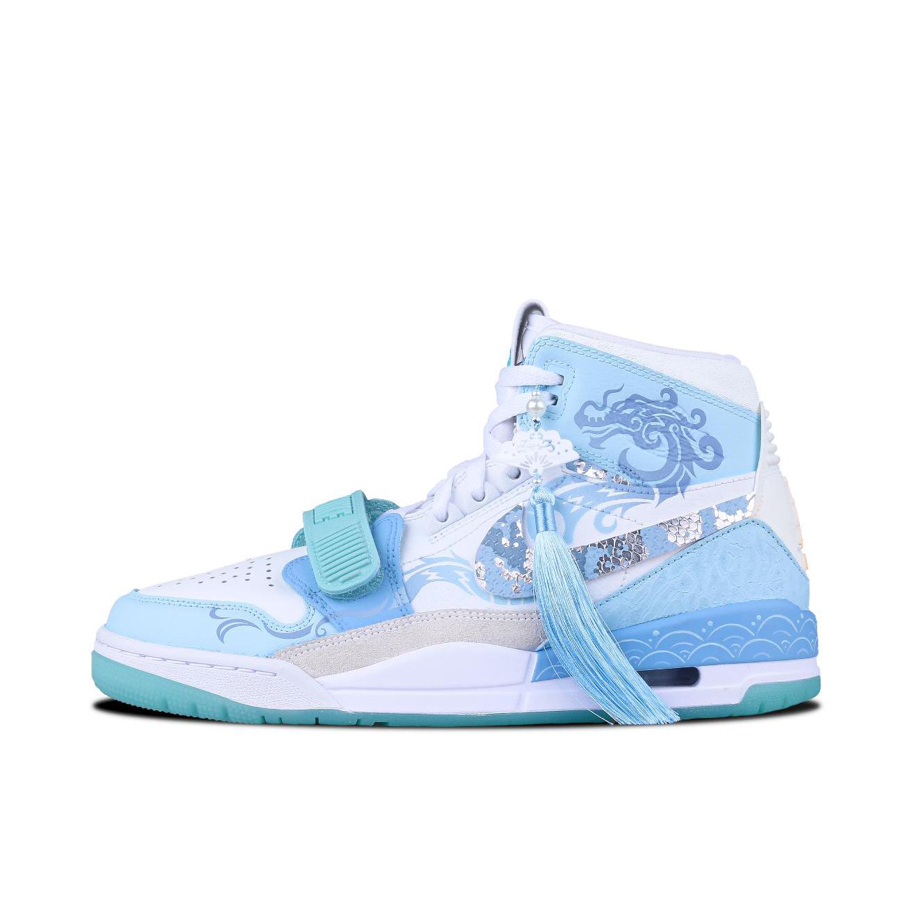 推荐商品：【定制球鞋】Air Jordan Legacy 312 运动休闲鞋 减震透气轻便耐磨增高防水支撑防滑复古美式经典做旧 龙年限定/蓝龙