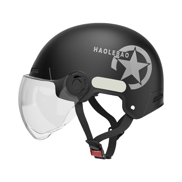 推荐商品：好乐宝 防晒 防雨 半盔 电动车头盔 新国标 3c