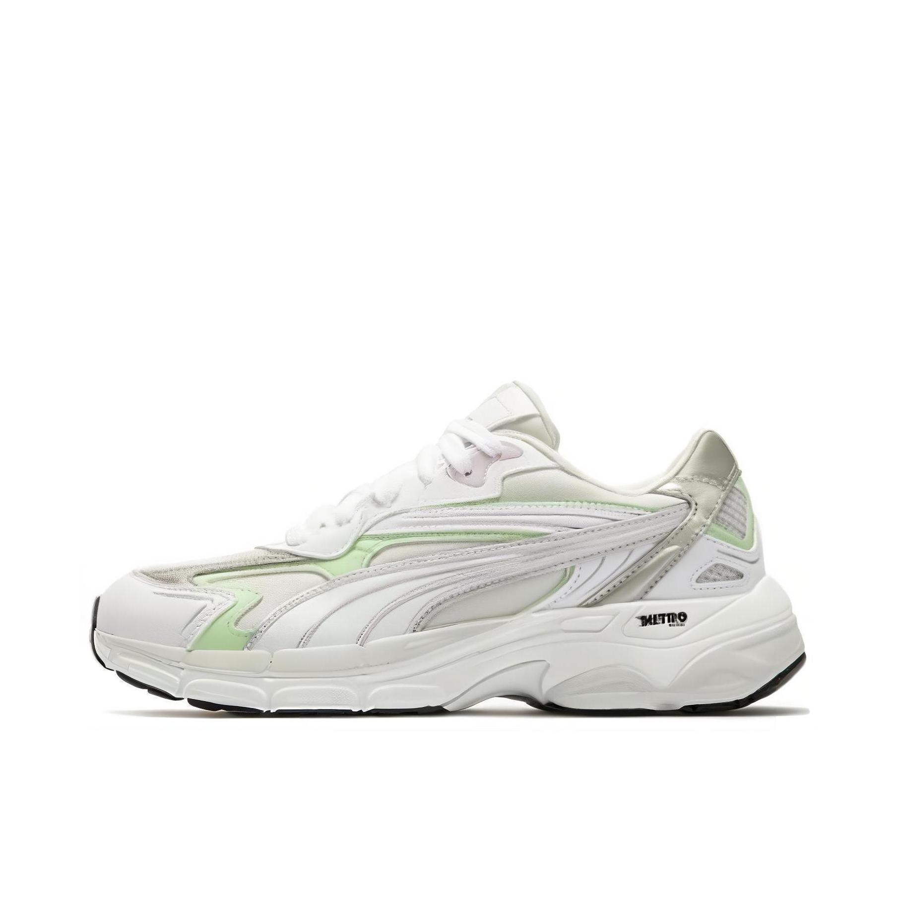 推荐商品：Puma/彪马 Teveris Nitro 运动休闲鞋 减震透气舒适耐磨潮流百搭复古圆头回弹 灰色-薄荷绿