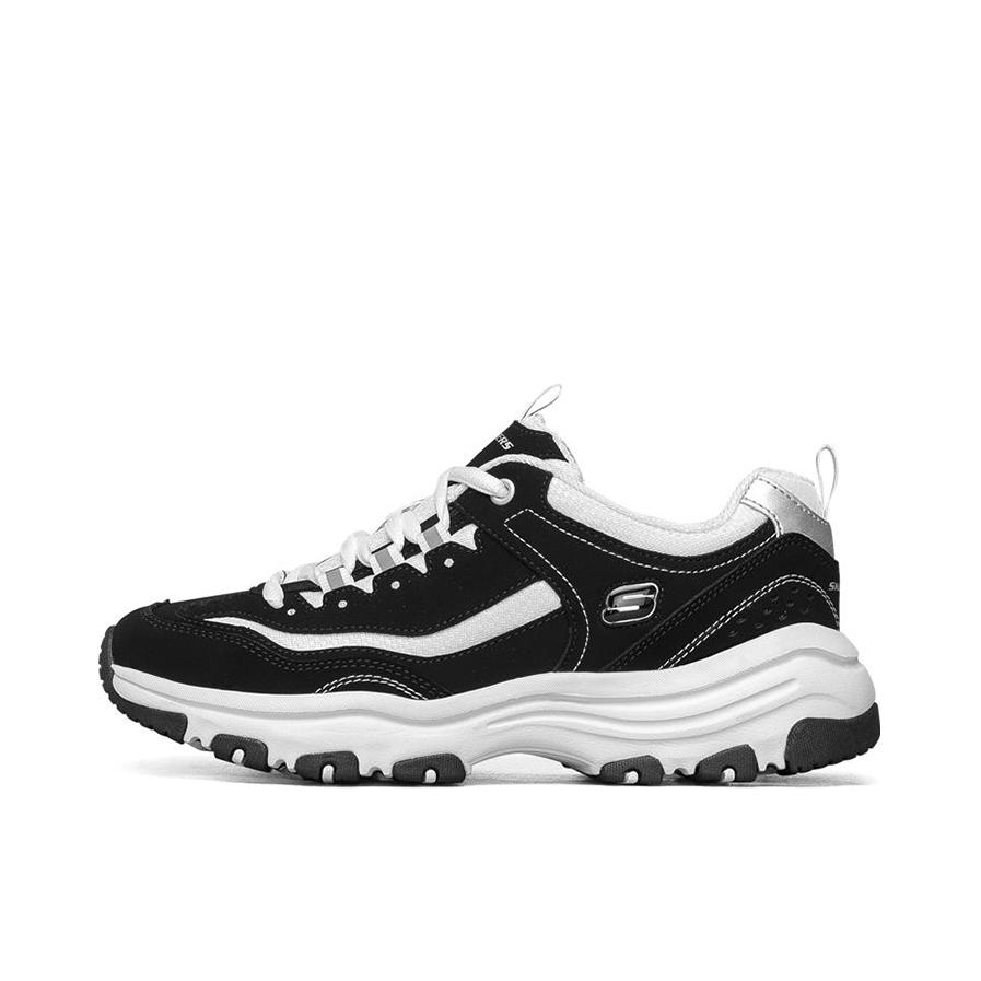 推荐商品：Skechers/斯凯奇 I-Conik 奥利奥 老爹鞋 熊猫鞋 厚底增高复古时尚缓震透气运动休闲轻便 女款/纯黑/白色