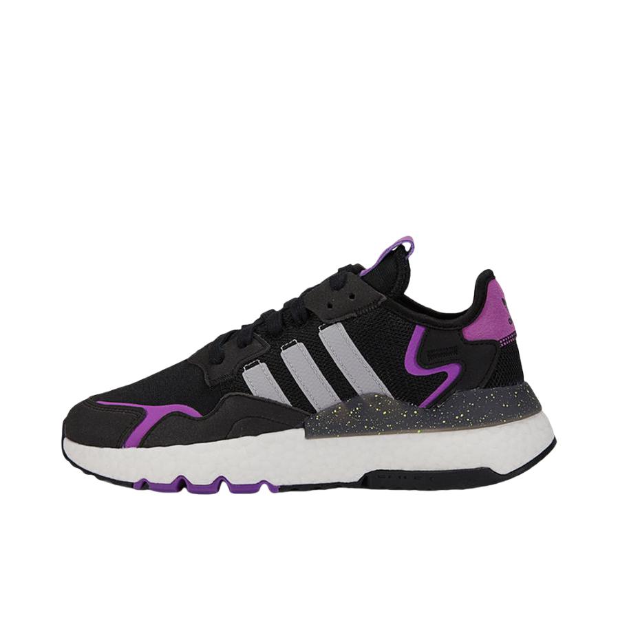 推荐商品：adidas Originals Nite Jogger BOOST 透气 防滑 支撑 中底 复古 运动休闲鞋 黑色/灰色/紫色