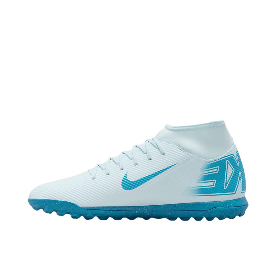 推荐商品：Nike Mercurial Superfly 10 Club TF 低端 胶质碎钉 硬草地人造草地 耐磨防滑 足球鞋 男款/冰川蓝/轨道蓝