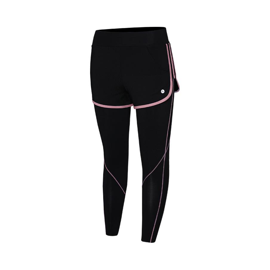 推荐商品：哈梵 速干透气假两件晨跑瑜伽裤 女装 K51 粉边