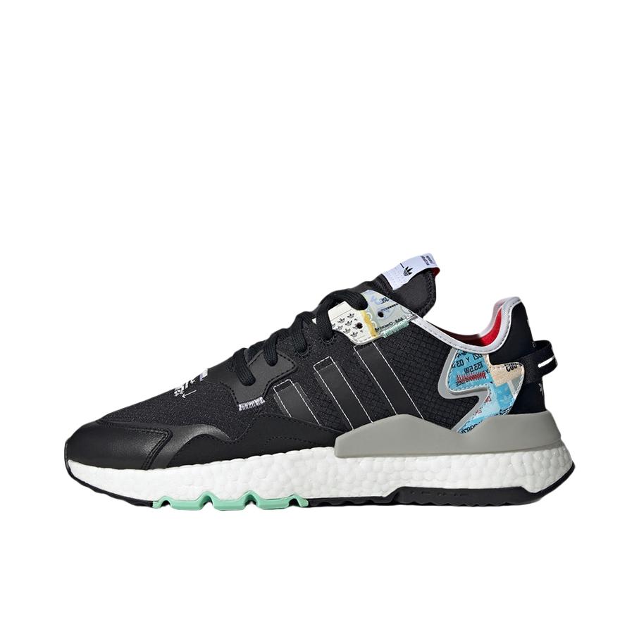 推荐商品：adidas Originals Nite Jogger BOOST 透气 防滑 支撑 中底 复古 运动休闲鞋 黑色/印花