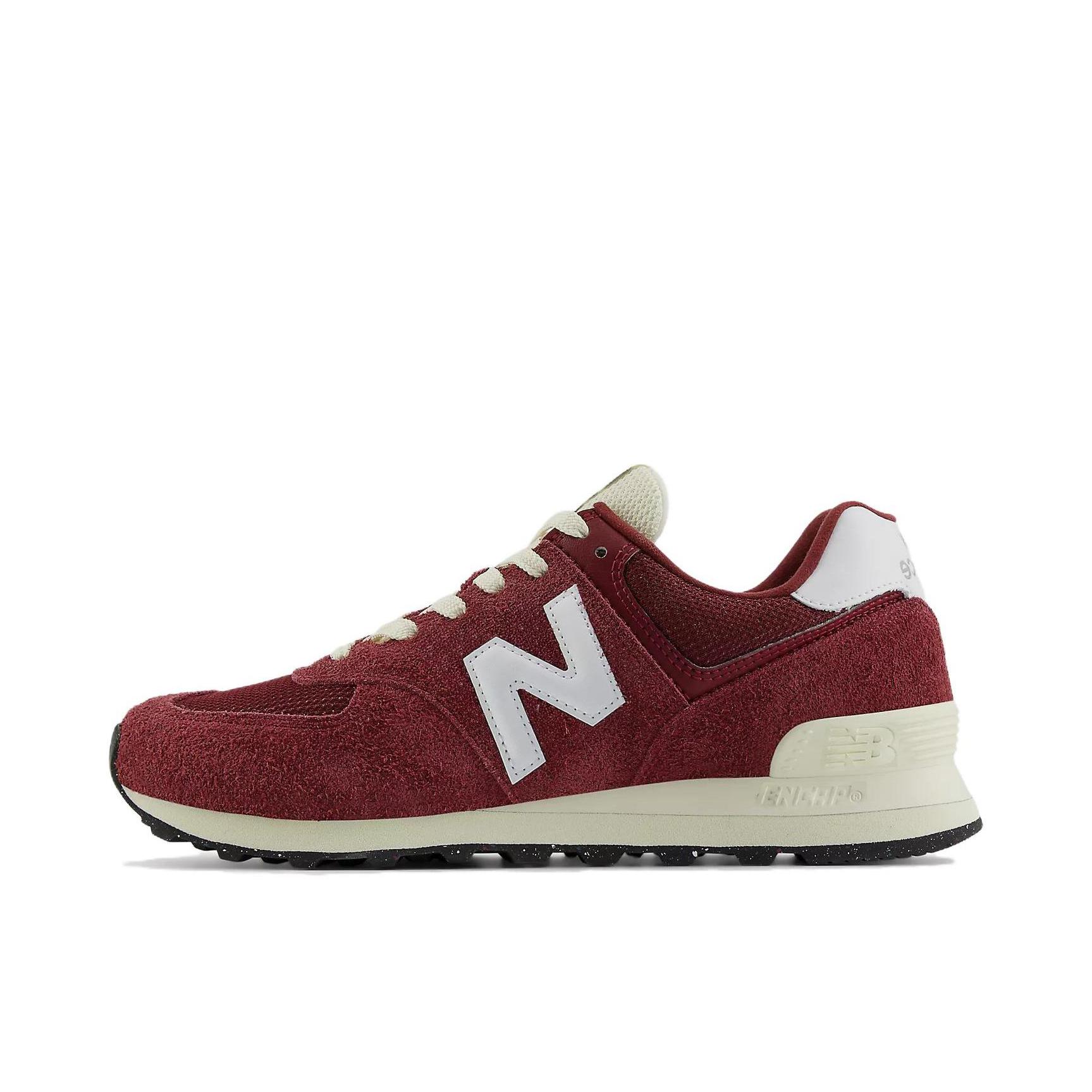 推荐商品：New Balance 574 运动休闲鞋 阿甘鞋 经典复古防滑耐磨缓震舒适透气时尚百搭轻便 D宽/红色/白色