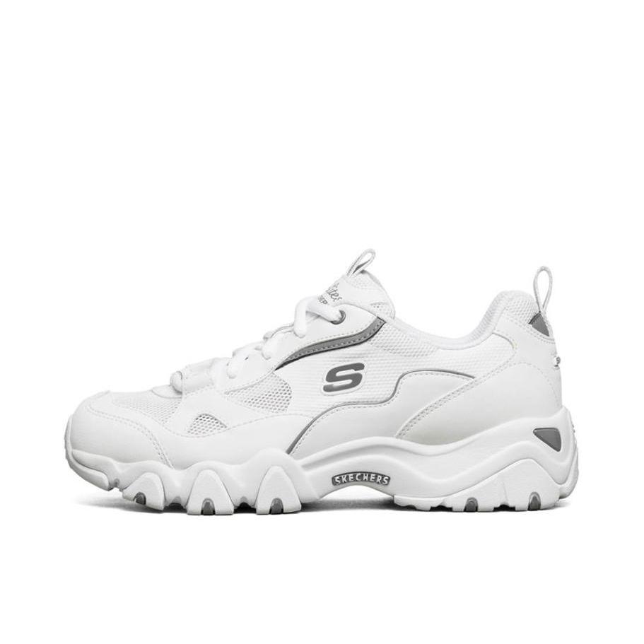 推荐商品：Skechers/斯凯奇  D'Lites 2.0  老爹鞋  减震透气防滑耐磨回弹复古运动舒适经典简约  白/灰