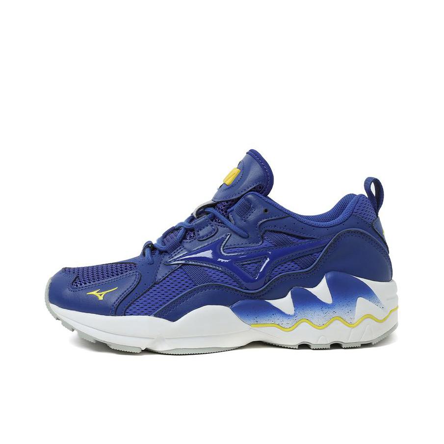推荐商品：Mizuno/美津浓 Wave Rider 1 网布透气 织物 合成革 耐磨 休闲运动 圆头 跑鞋 蓝色/白色