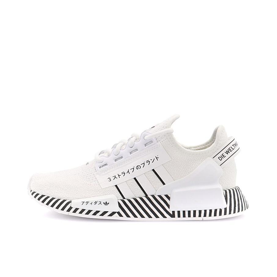 推荐商品：adidas Originals NMD R1 V2 减震 防滑耐磨 网面透气 舒适 运动 休闲鞋 Dazzle Camo 白黑/日文