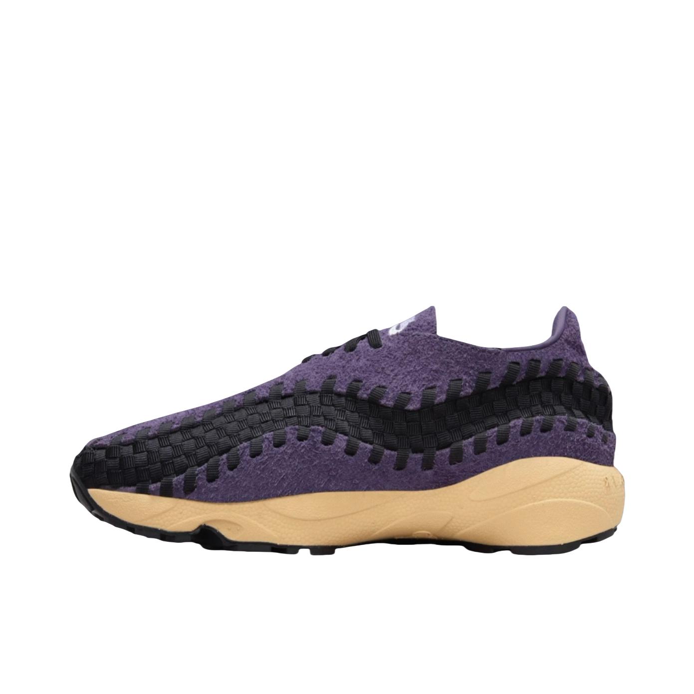 推荐商品：Nike Air Footscape Woven 时尚潮流 编织 舒适缓震 防滑耐磨 绒面革 轻便 运动休闲鞋 紫色/黑色