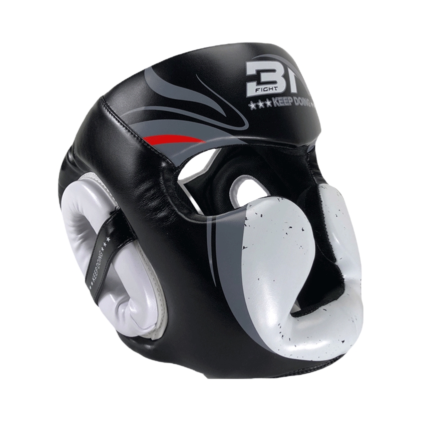 推荐商品：BN FIGHT 全封闭 加厚 护下颚 跆拳道 散打 泰拳 拳击头盔 BNST-1909