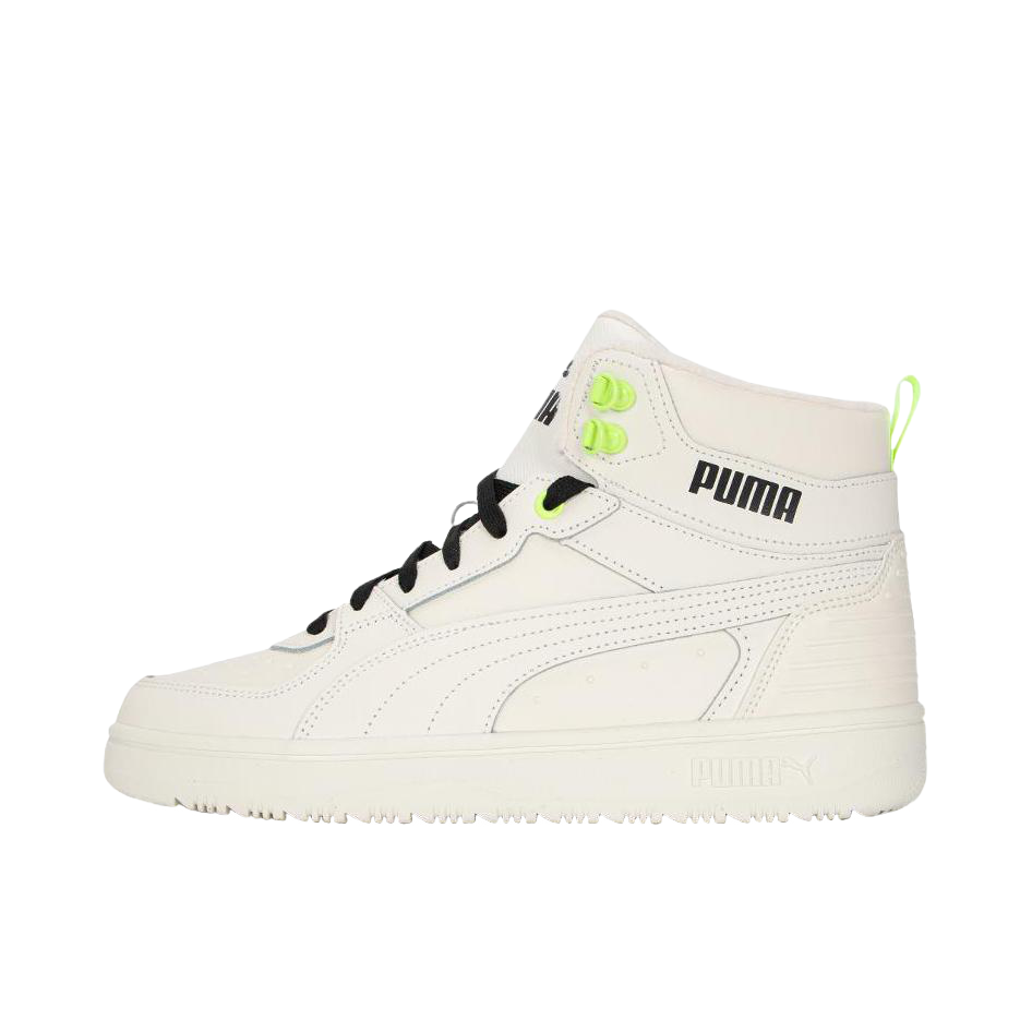 推荐商品：Puma/彪马 Rebound Joy 板鞋 防滑耐磨减震透气拼接复古百搭圆头贴合休闲运动篮球风 高帮/白色/黑色/荧光绿
