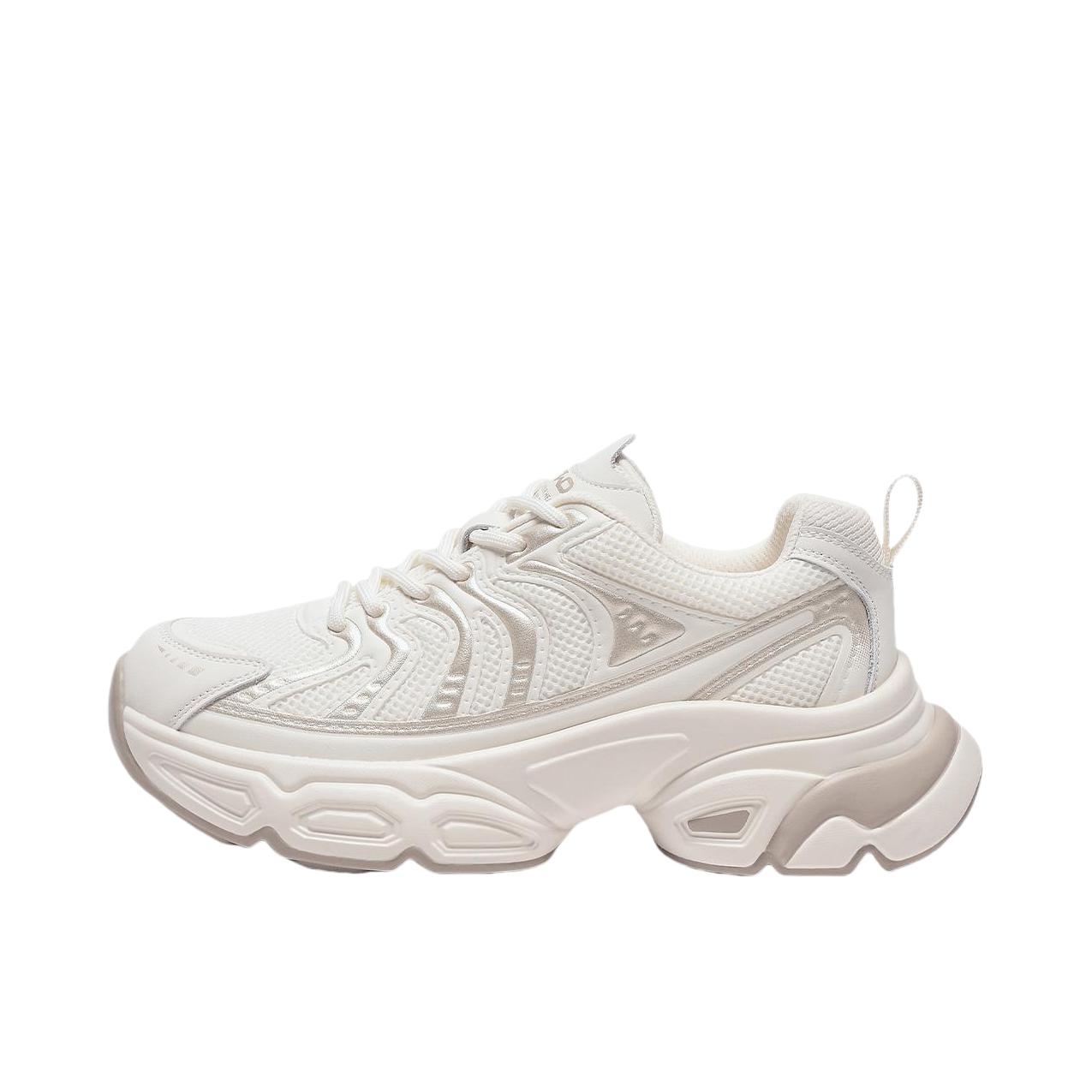 推荐商品：热风 厚底 显瘦 增高 圆头 舒适透气 低帮 时尚休闲 老爹鞋 H42W4722 女款/米色/金色 