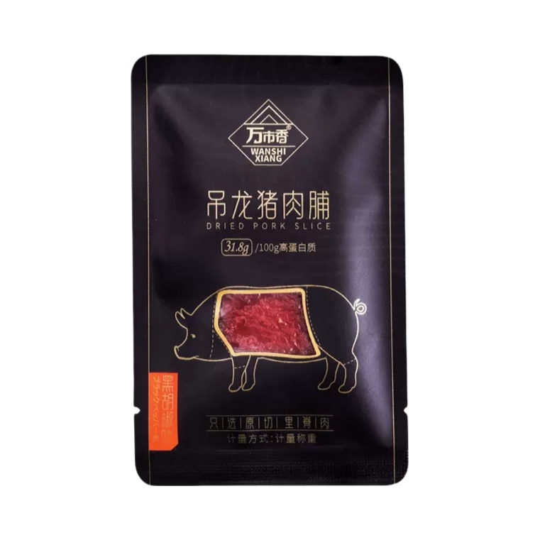 推荐商品：万市香 吊龙猪肉脯 250g 袋装 黑胡椒味