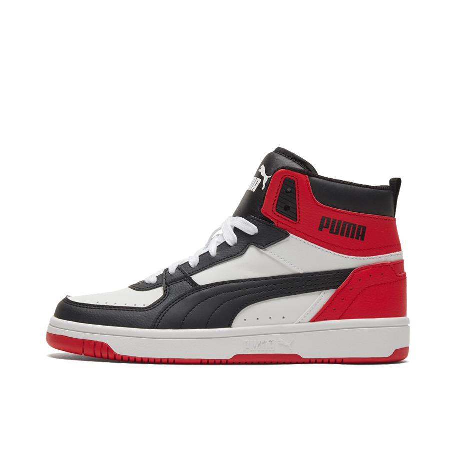 推荐商品：Puma/彪马 Rebound Joy 板鞋 防滑耐磨减震透气拼接复古百搭圆头贴合休闲运动篮球风 高帮/黑白/红色