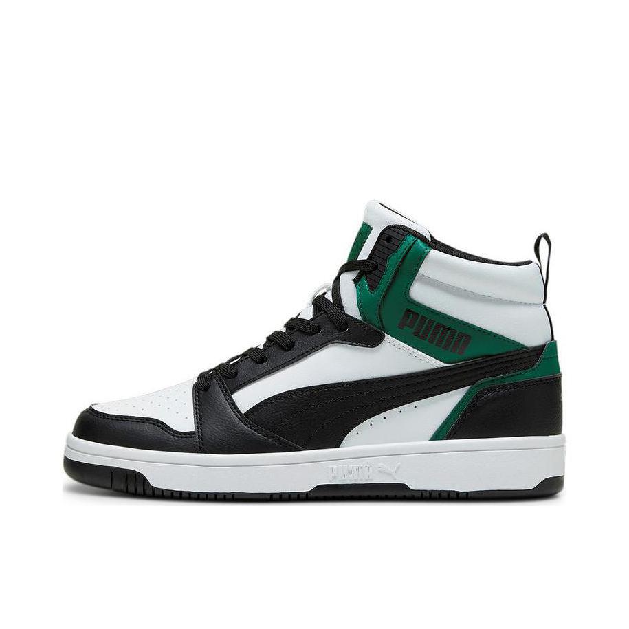 推荐商品：Puma/彪马 Rebound V6 小白鞋 板鞋 防滑耐磨舒适透气轻便复古百搭薄底耐穿篮球风 高帮/绿色/白色/黑色