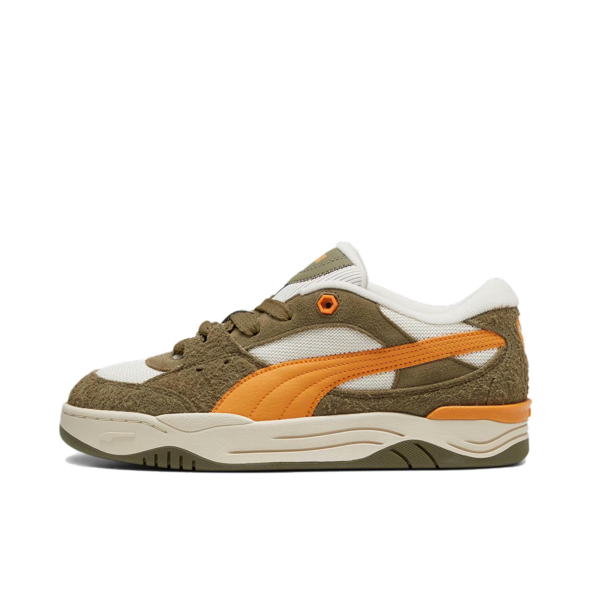 推荐商品：Puma/彪马 180 Texture 复古简约 舒适百搭 拼接 防滑耐磨 磨毛 板鞋 puma 雪白色/橄榄色