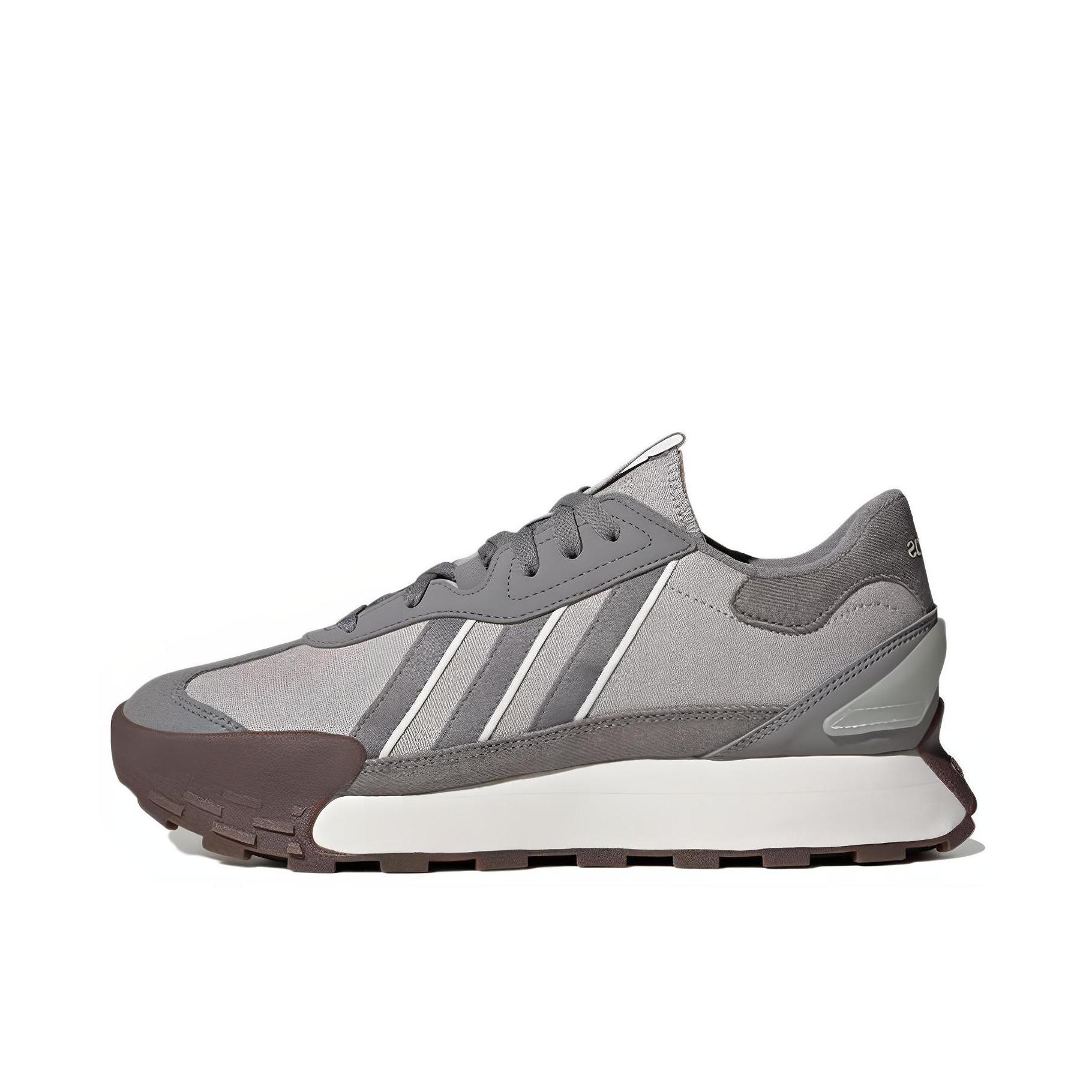 推荐商品：adidas neo Futro Mixr 运动休闲鞋 防滑耐磨轻便舒适增高厚底透气复古织物轻运动 深灰/浅灰