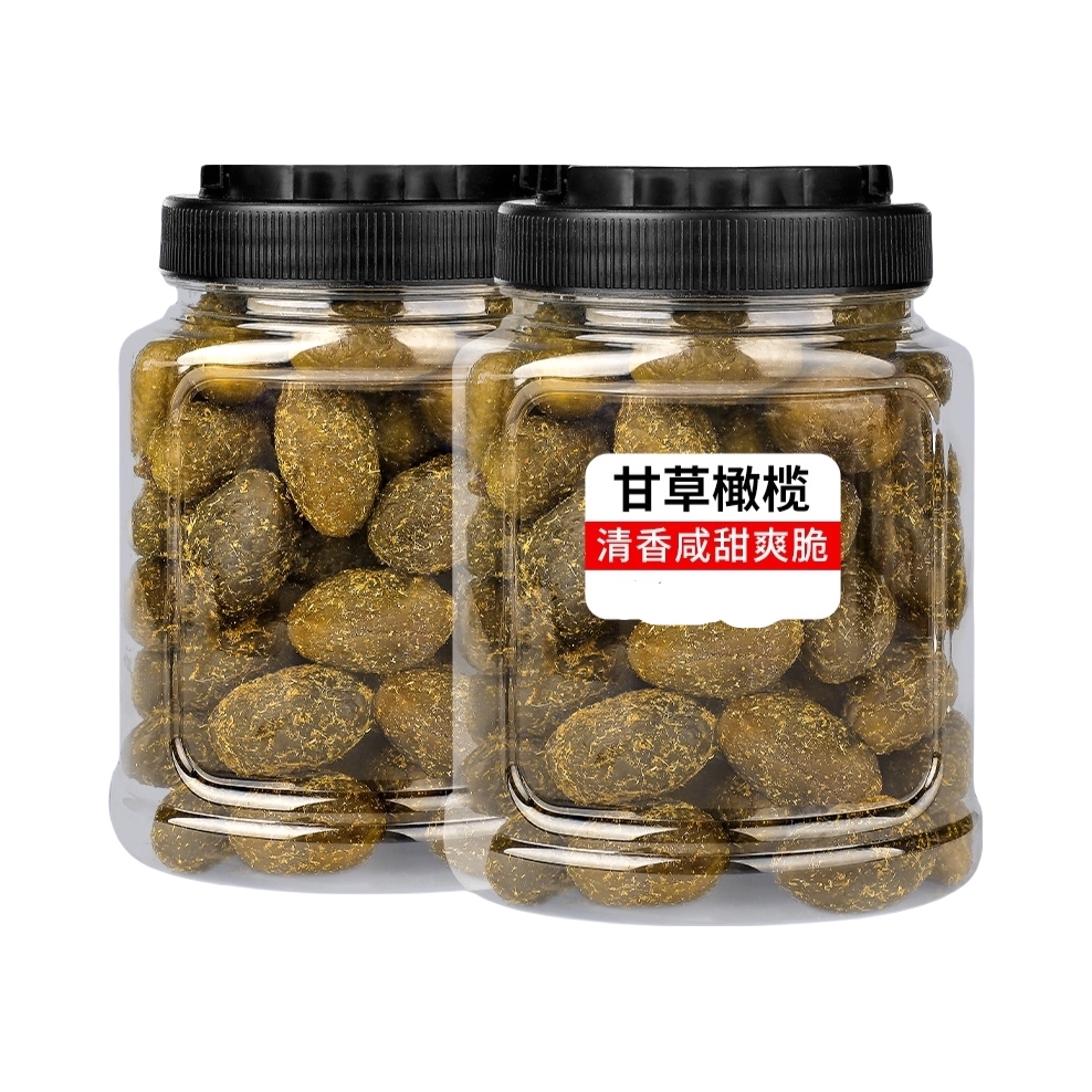 推荐商品：绿度山庄 橄榄果干 500g 罐装 甘草橄榄