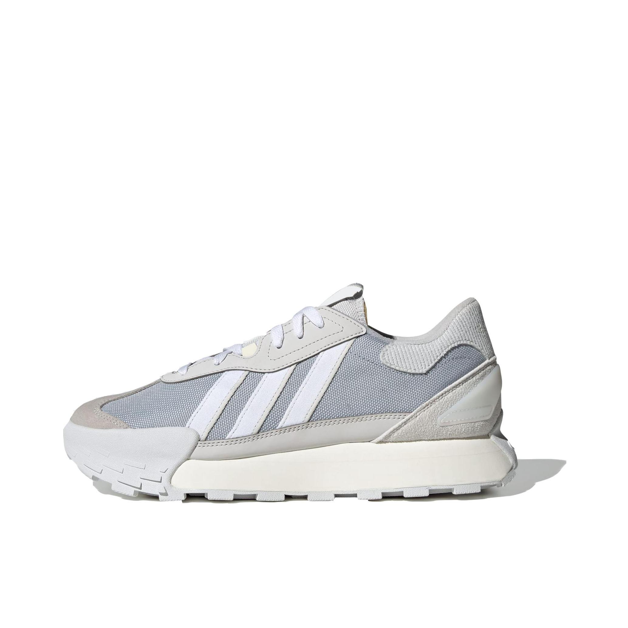 推荐商品：adidas neo Futro Mixr 运动休闲鞋 防滑耐磨轻便舒适增高厚底透气复古织物轻运动 灰色/白色